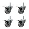 Service Caster 4 Inch Semi Steel Swivel 34 Inch Threaded Stem Caster Set with Total Lock Brake SCC-TSTTL20S414-SSS-34212-4 - alternate 1
